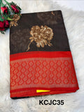 Fancy cotton blend saree with blouse and budget-friendly pricing (KCJC35)