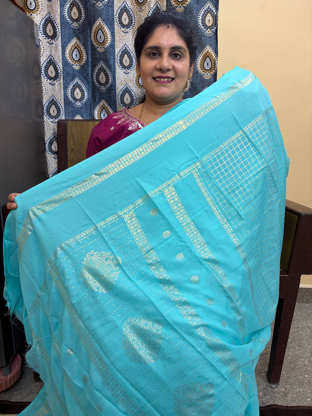 Budget-friendly Foil Print Saree(KCFS02)