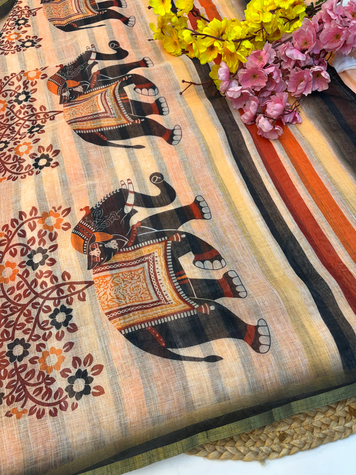 Linen Cotton Saree(KCLNS04)