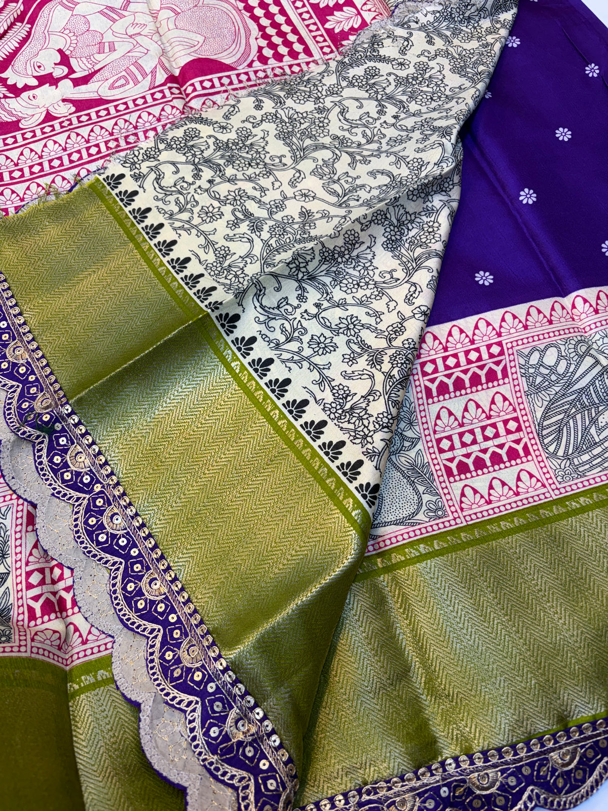 Fancy Dola Silk Saree with Blouse and Fabulous Look.(KCST29)