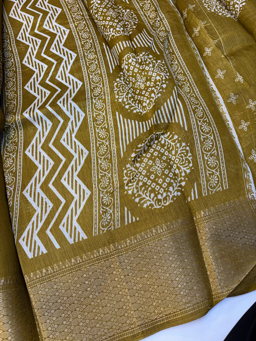 Fancy cotton blend saree with blouse and budget-friendly pricing (KCJC34)
