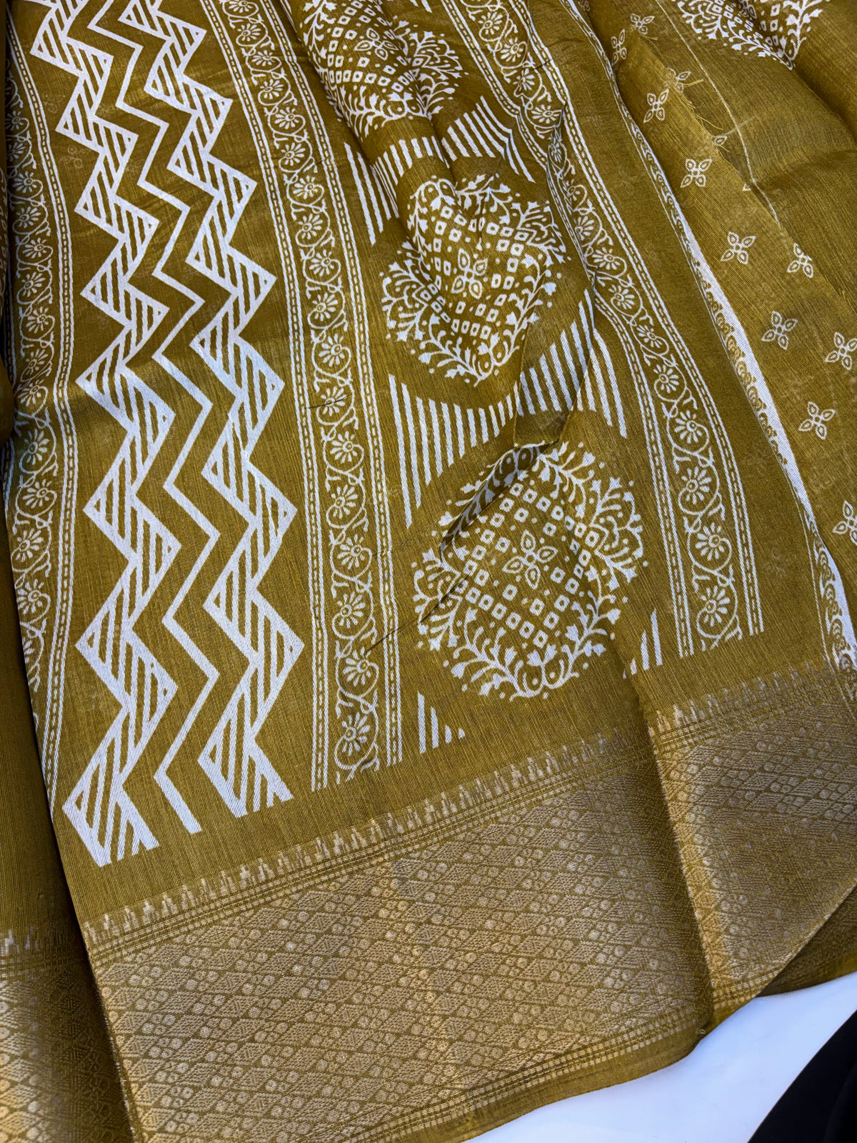 Fancy cotton blend saree with blouse and budget-friendly pricing (KCJC34)