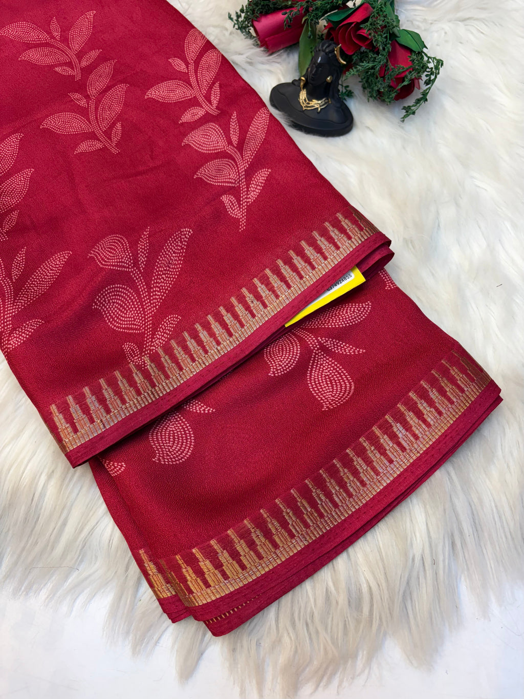 Jarjet sarees with Blouse-(KCFS08)