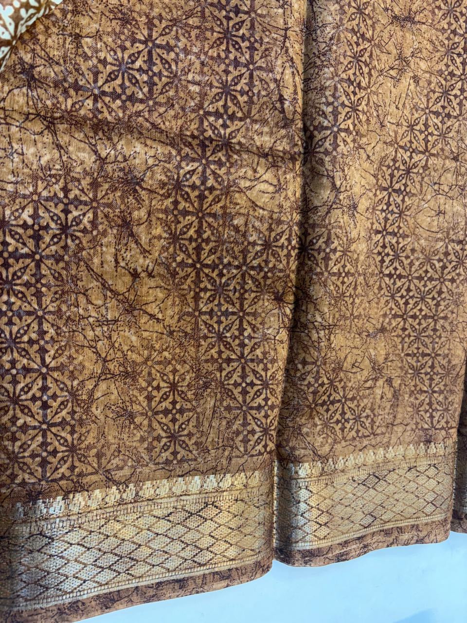 Fancy Cotton Blend Saree With Blouse, Fabulous Look and Budget-friendly pricing.(KCJC41)