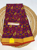 Karishma Cotton Saree with Blouse and Gorgeous look.(KCKC15)