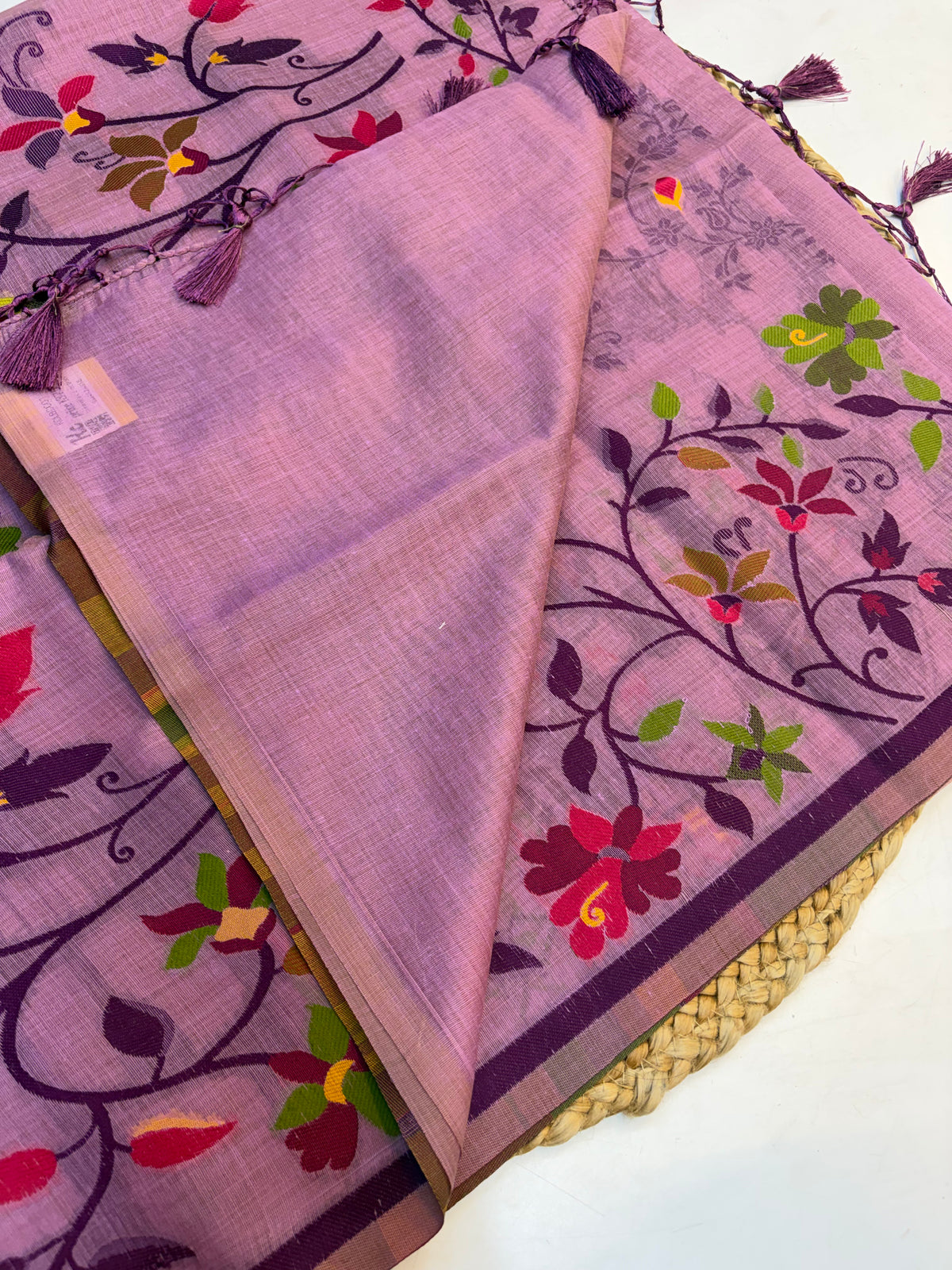 Linen Blended Cotton Saree with Blouse(KCLBC001)