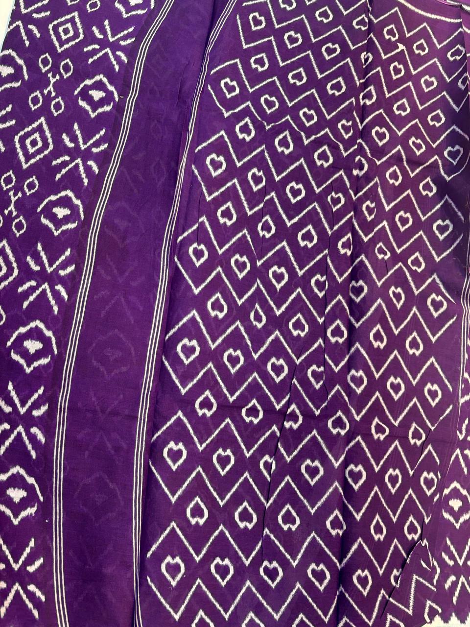 Bagru Cotton Saree with 1M Separate Blouse.(KCBCS007)