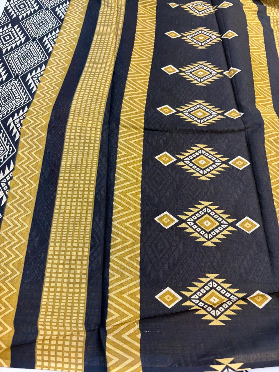 Bagru Cotton Saree with 1M Separate Blouse.(KCBCS0038)