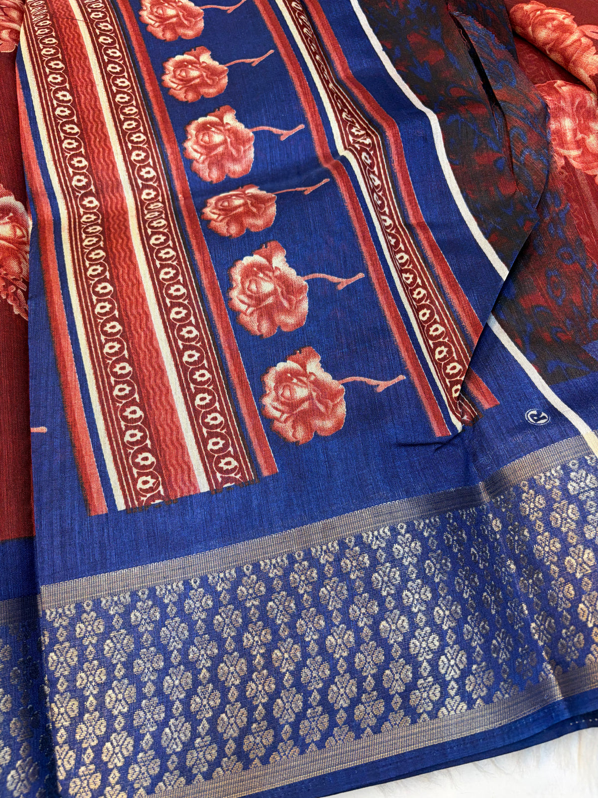 Fancy cotton blend saree with blouse and budget-friendly pricing (KCJC33)