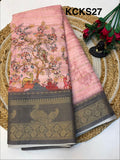 Kalamkari Silk Saree with Blouse and Extravagant Look (KCKS27)