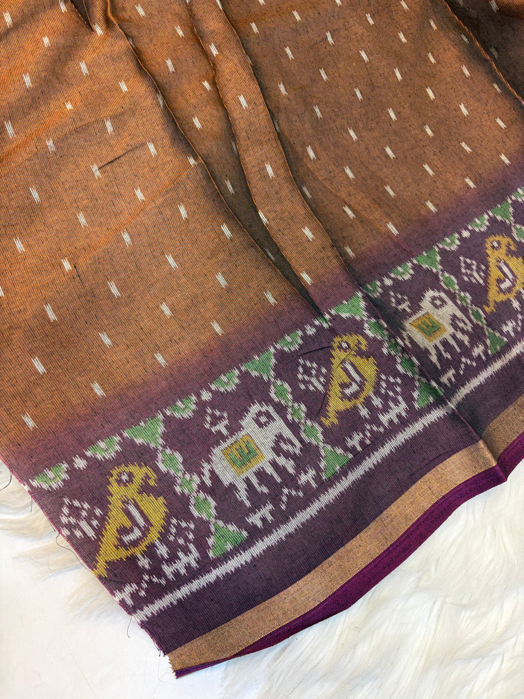 Black berry cotton saree with blouse (KCFB02)