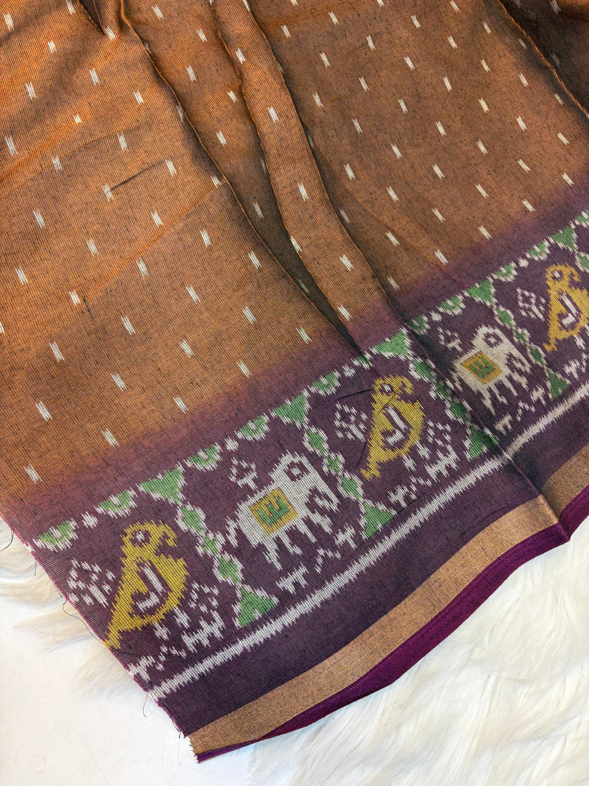 Black berry cotton saree with blouse (KCFB02)