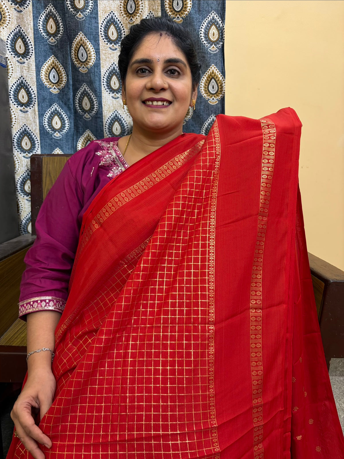 Budget-friendly Foil Print Saree(KCFS07)