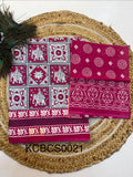 Bagru Cotton Saree with 1M Separate Blouse.(KCBCS0021)