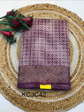 Fancy Cotton Blend Saree With Blouse, Fabulous Look and Budget-friendly pricing.(KCJC42)