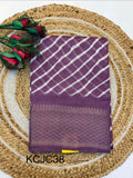 Fancy Cotton Blend Saree With Blouse, Fabulous Look and Budget-friendly pricing.(KCJC38)