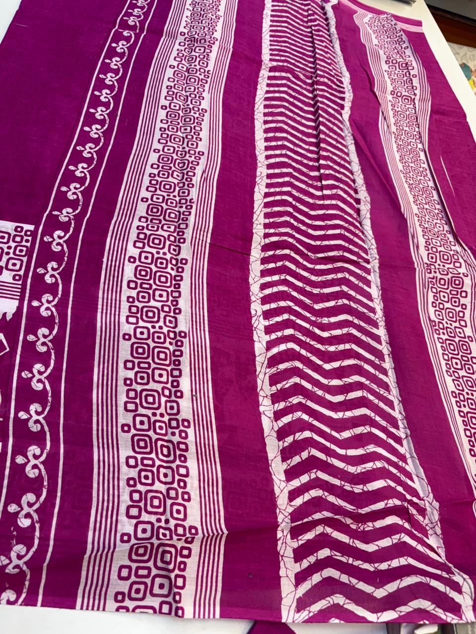 Bagru Cotton Saree with 1M Separate Blouse.(KCBCS0034)