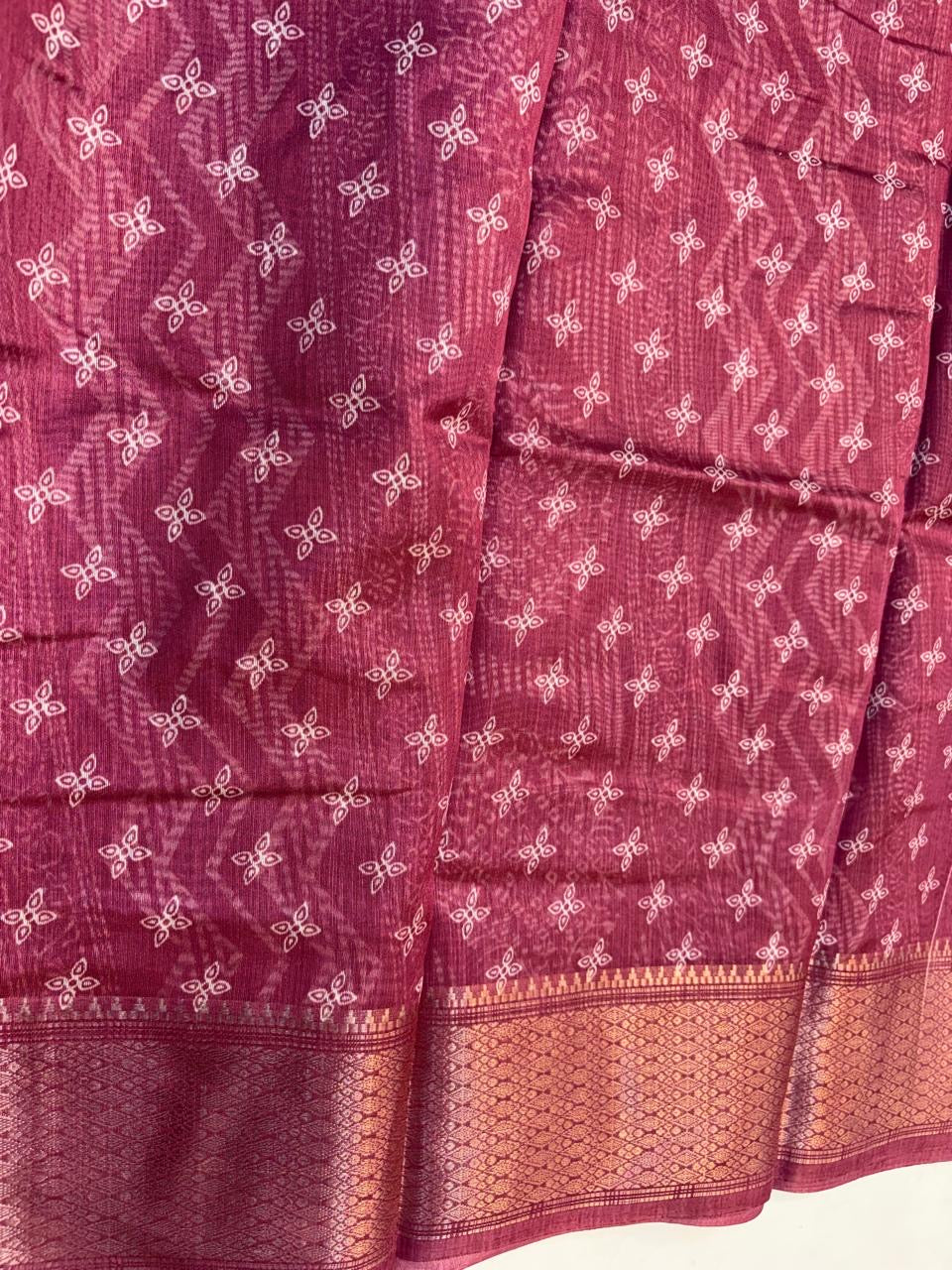 Fancy Cotton Blend Saree With Blouse, Fabulous Look and Budget-friendly pricing.(KCJC04)