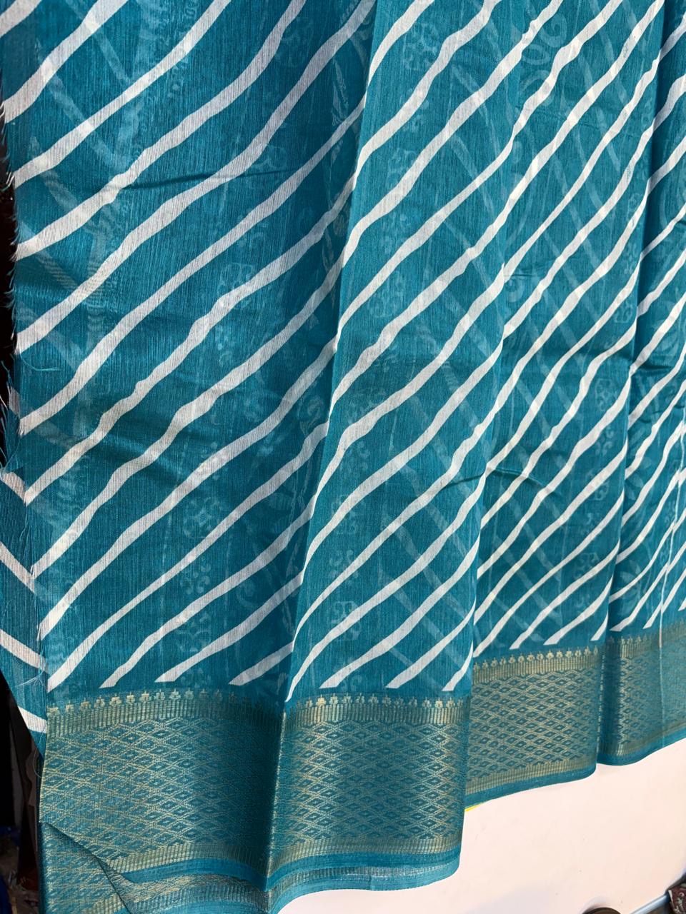 Fancy Cotton Blend Saree With Blouse, Fabulous Look and Budget-friendly pricing.(KCJC54)