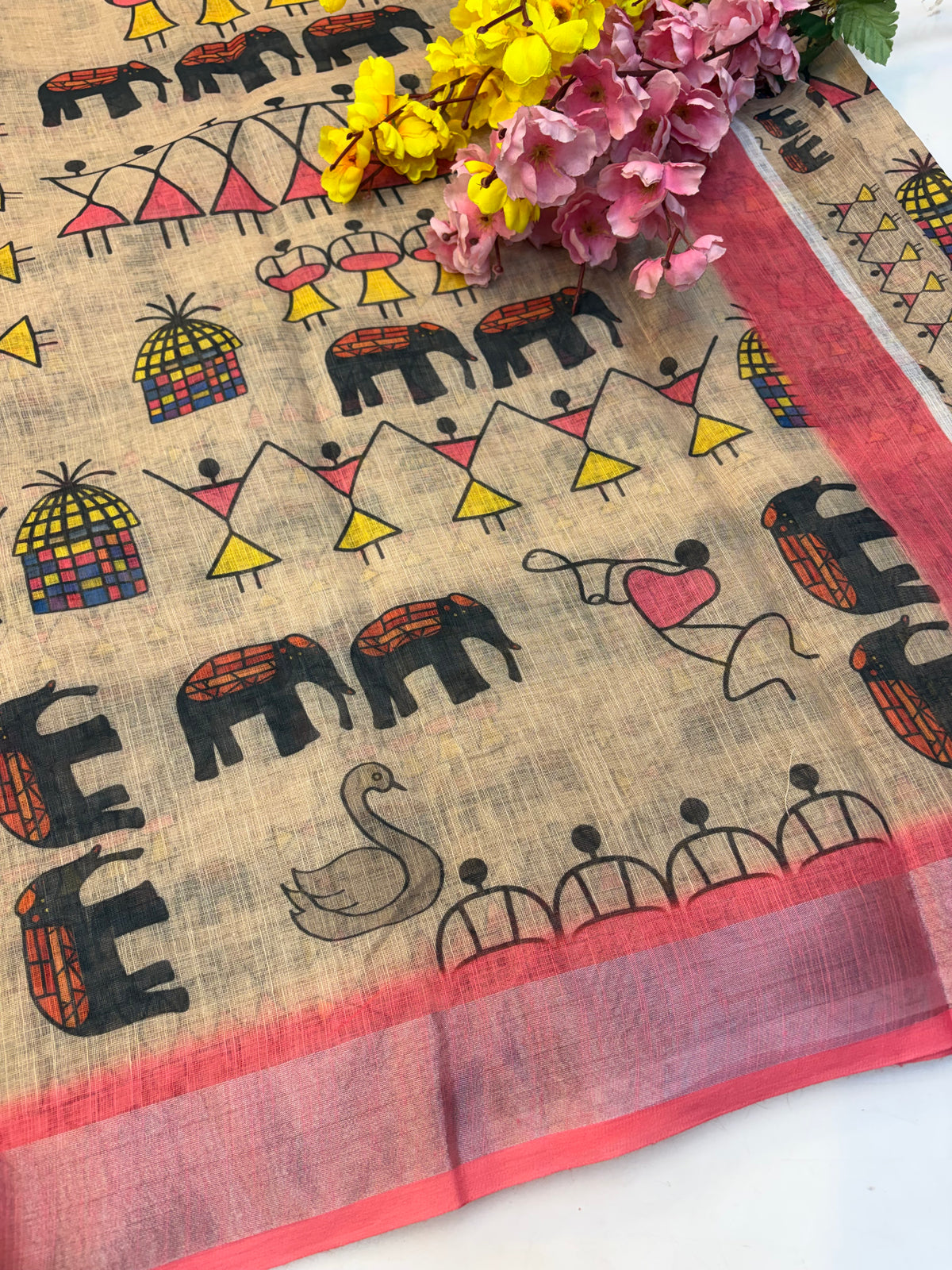 Linen Cotton Saree(KCLNS03)