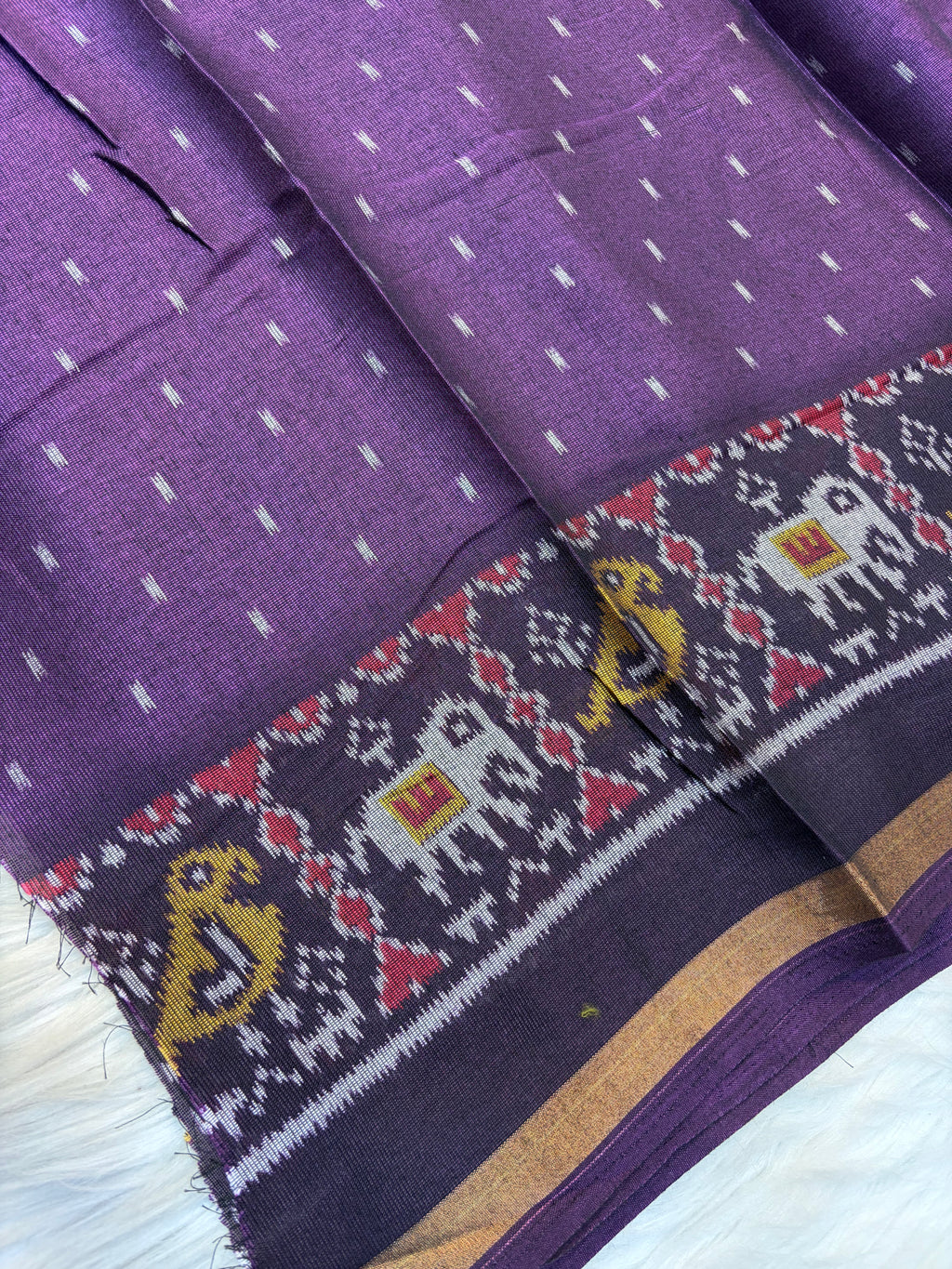 Black berry cotton saree with blouse (KCFB01)