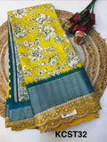 Fancy Dola Silk Saree with Blouse and Fabulous Look.(KCST32)