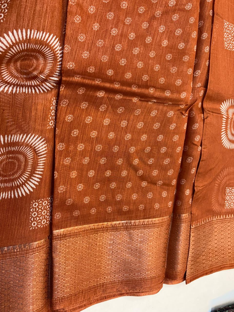 Fancy Cotton Blend Saree With Blouse, Fabulous Look and Budget-friendly pricing.(KCJC24)