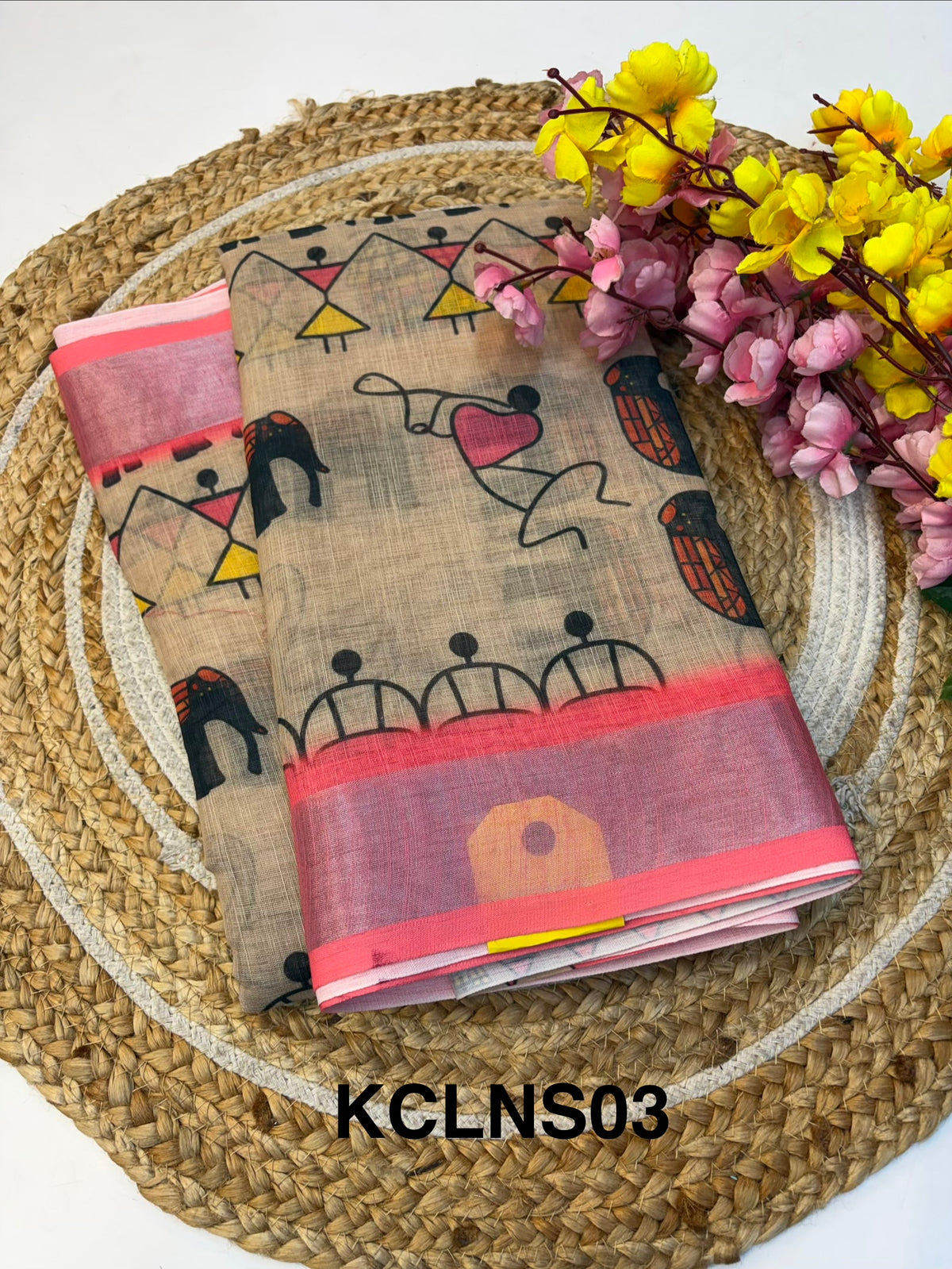 Linen Cotton Saree(KCLNS03)