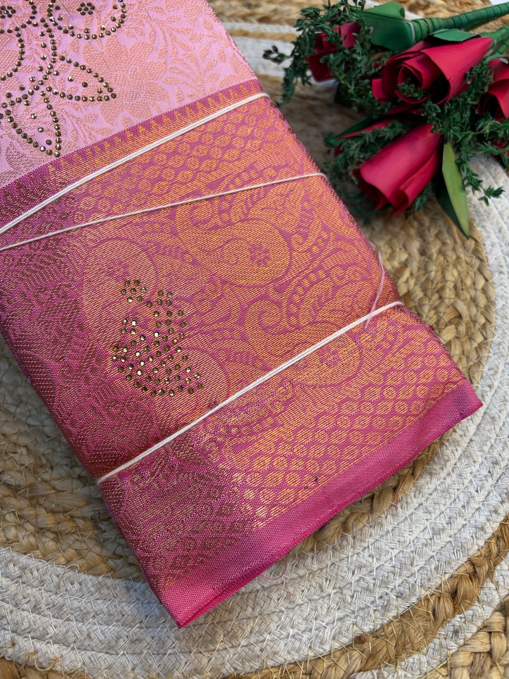Budget friendly Silk Saree With Stones(KCBFS22)