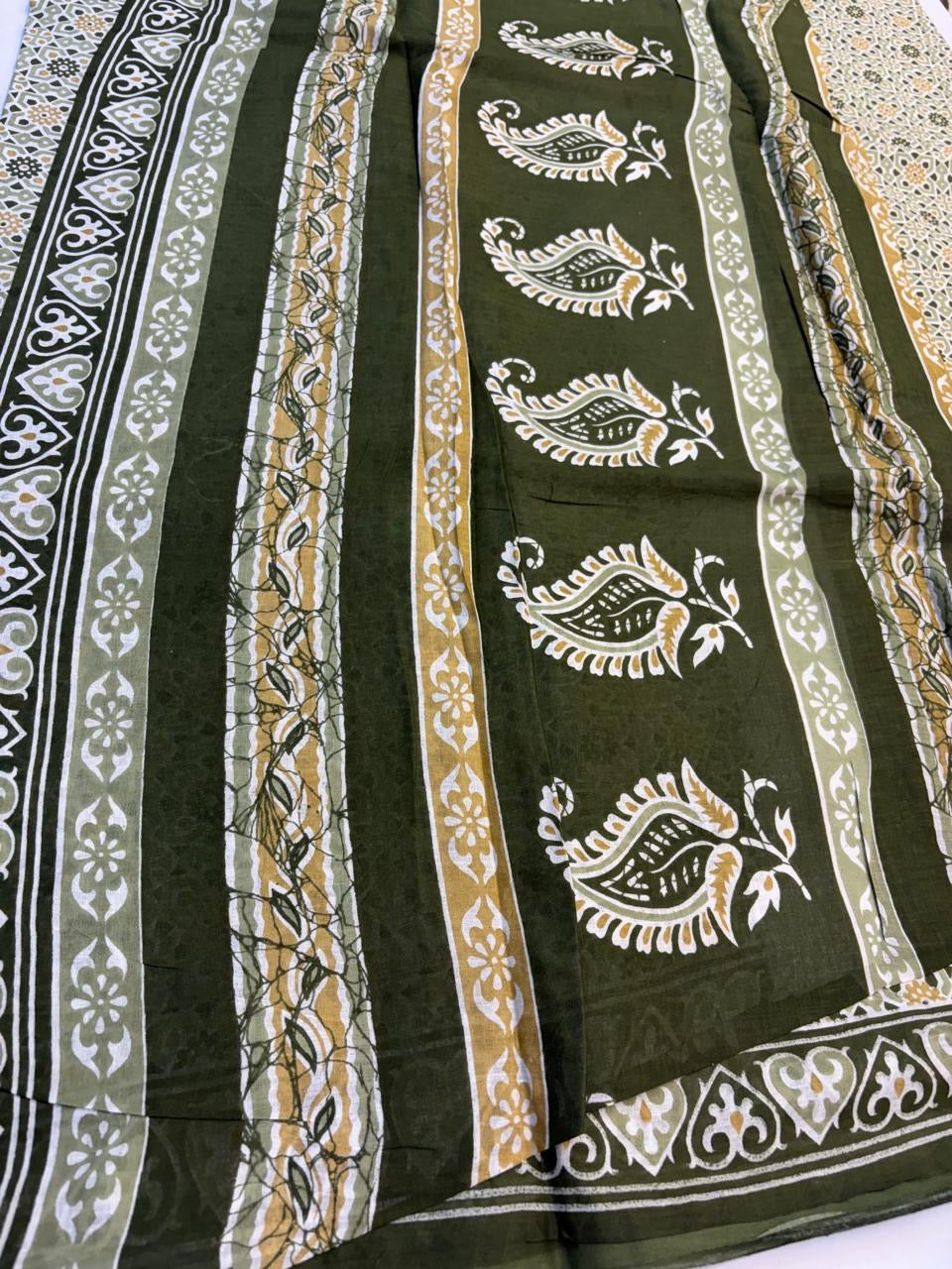 Bagru Cotton Saree with 1M Separate Blouse.(KCBCS005)