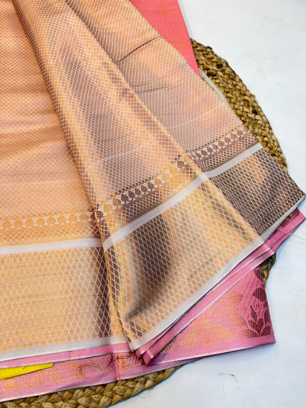 Fancy Tissue Border Silk Saree for Premium Look (KCBF38)