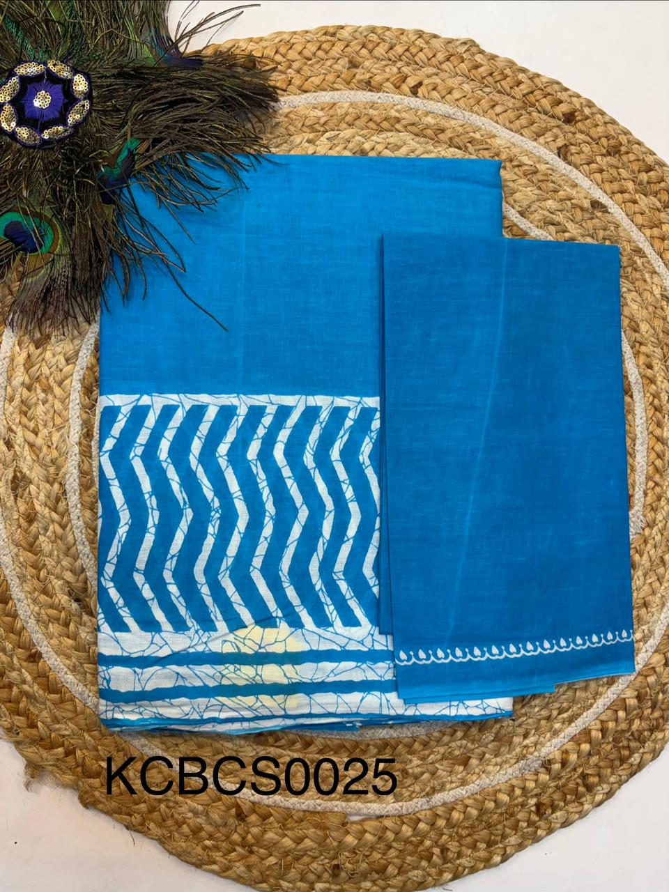Bagru Cotton Saree with 1M Separate Blouse.(KCBCS0025)