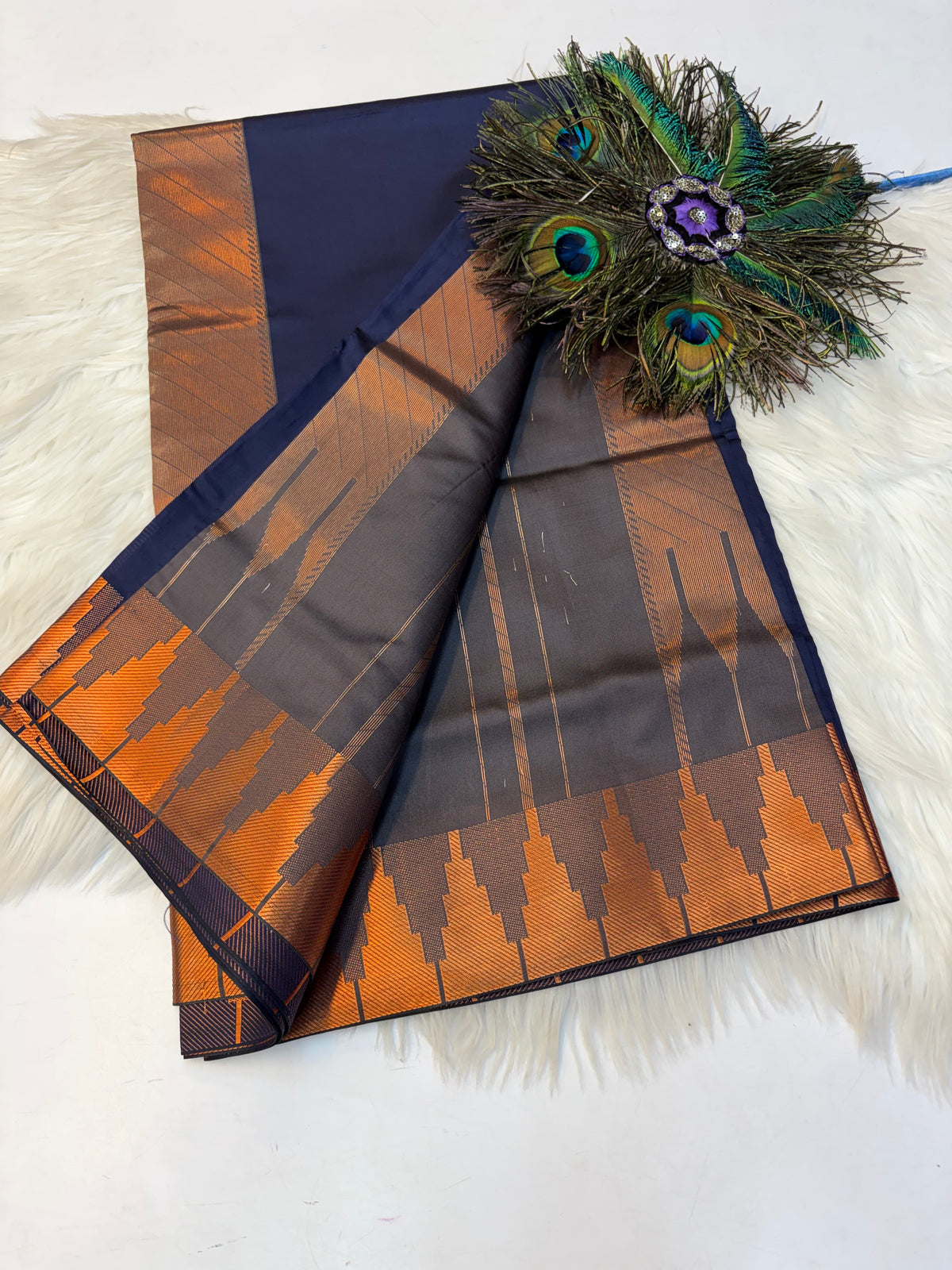 Plain Saree Contrast Border -(KCBF006)