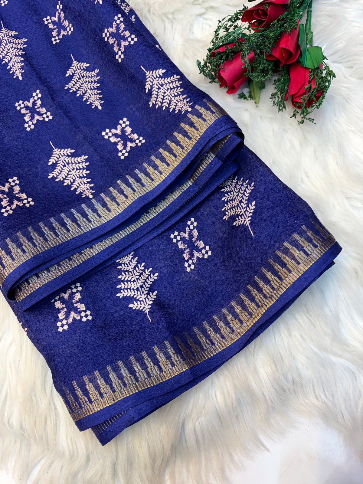 Jarjet sarees with Blouse-(KCFS05) (Copy)