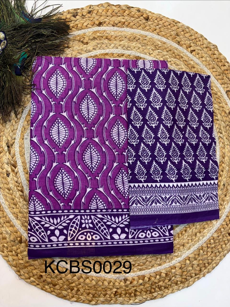 Bagru Cotton Saree with 1M Separate Blouse.(KCBCS0029)