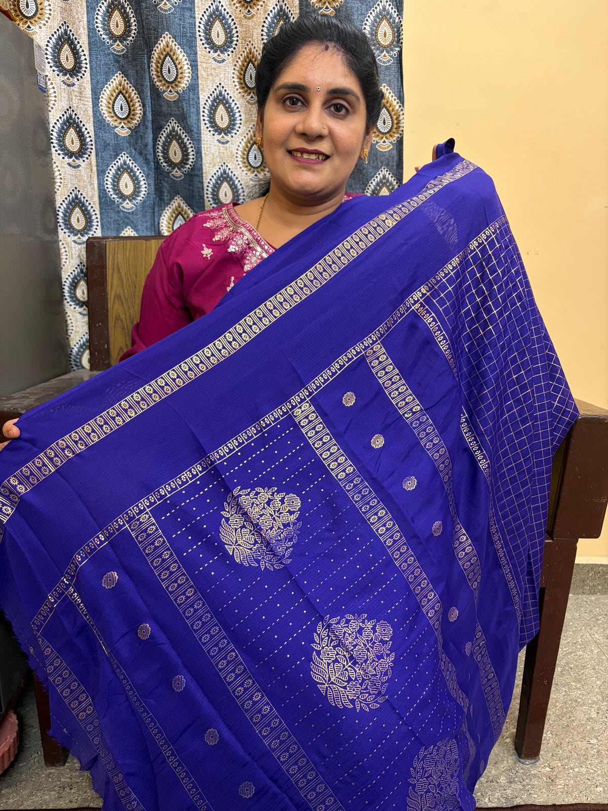 Budget-friendly Foil Print Saree(KCFS03)