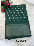 Fancy cotton blend saree with blouse and budget-friendly pricing (KCJC03)