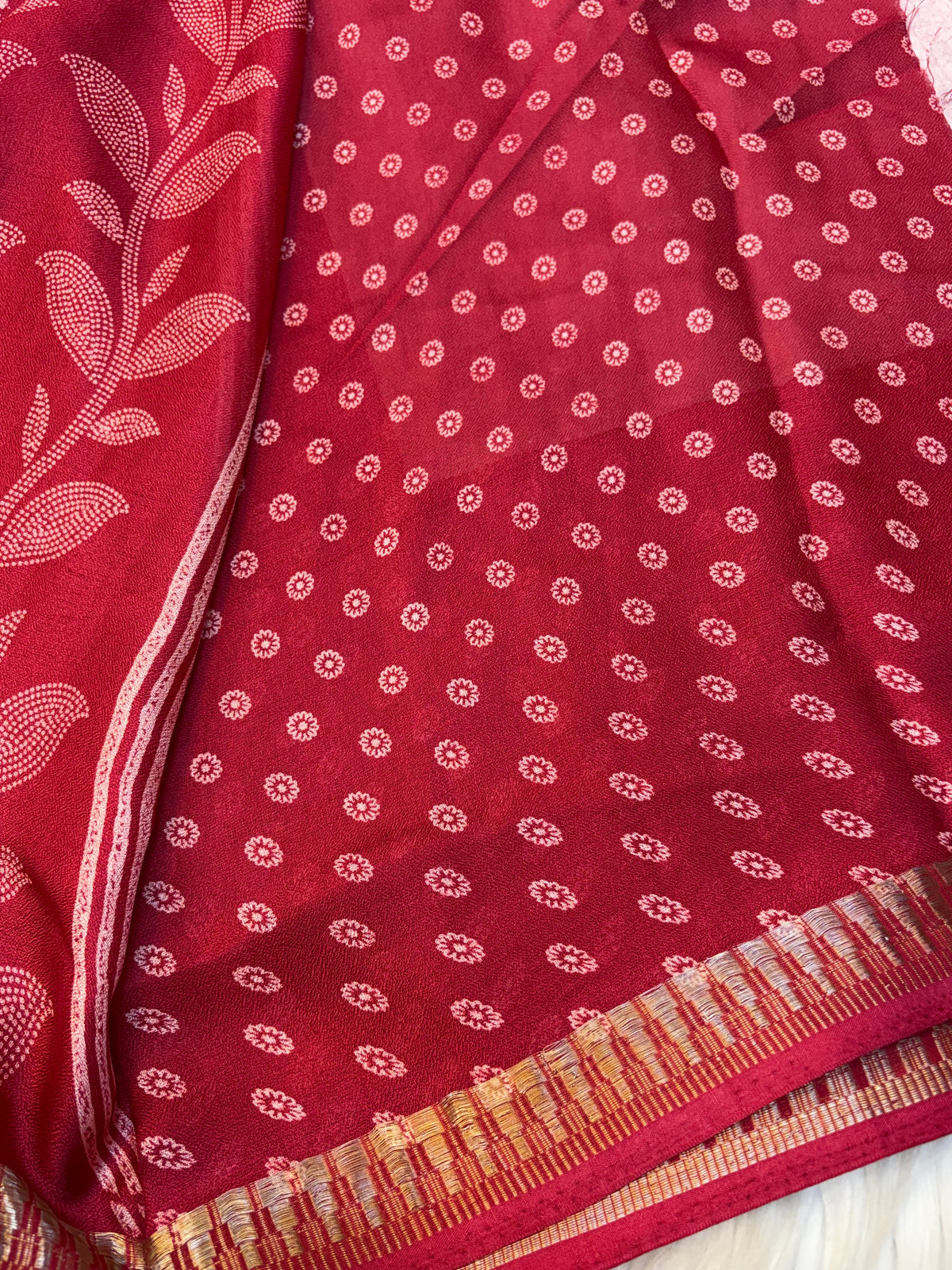 Jarjet sarees with Blouse-(KCFS08)