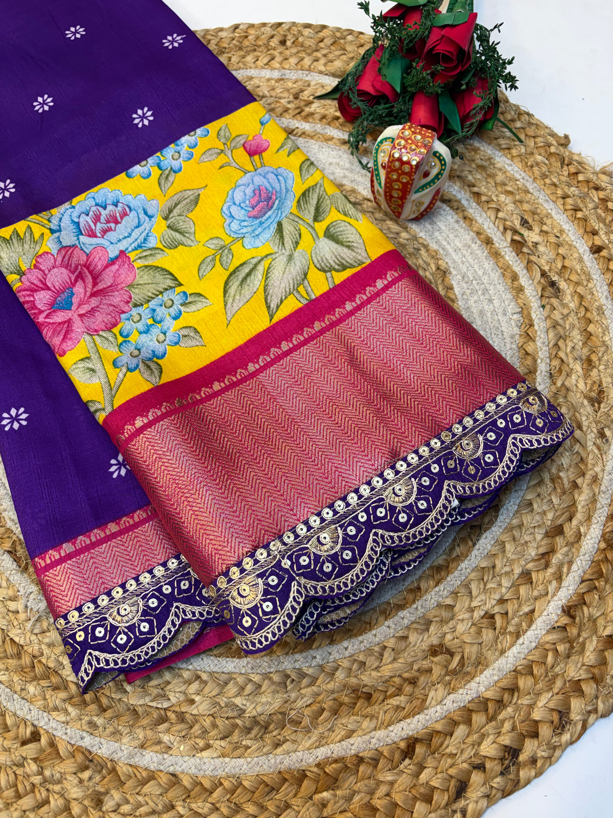 Fancy Dola Silk Saree with Blouse and Fabulous Look.(KCST31)