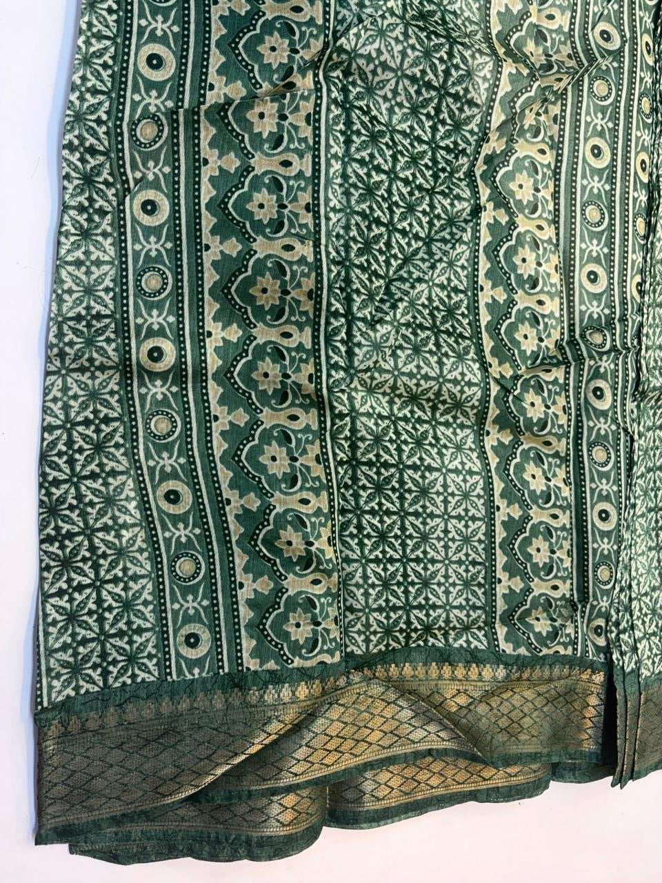 Fancy Cotton Blend Saree With Blouse, Fabulous Look and Budget-friendly pricing.(KCJC48)