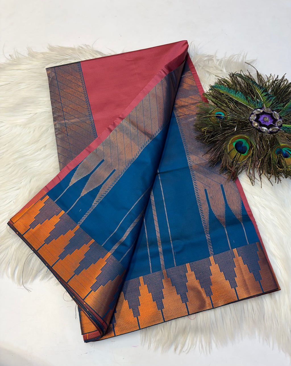 Plain Saree Contrast Border -(KCBF008)