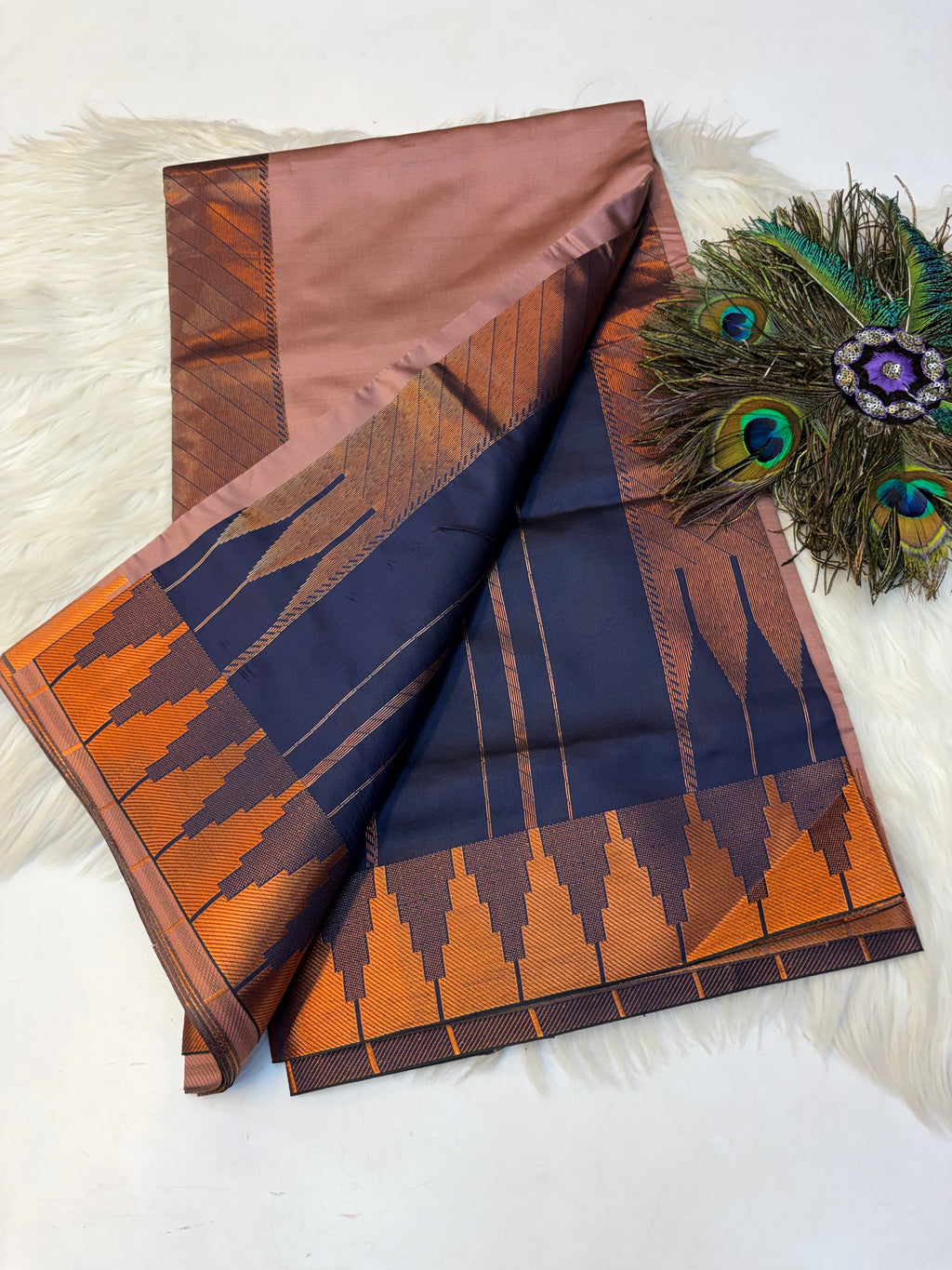 Plain Saree Contrast Border -(KCBF007)