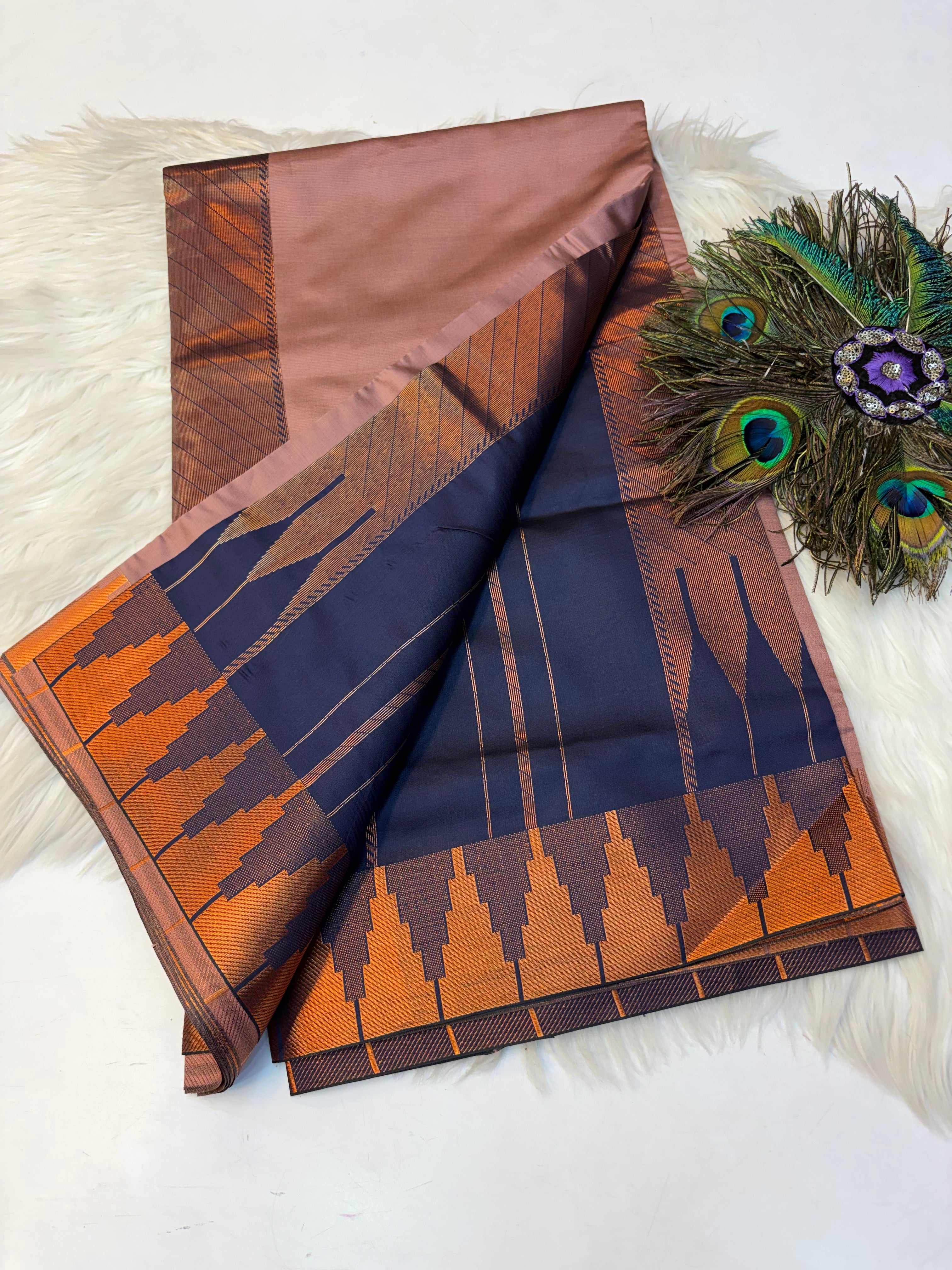 Plain Saree Contrast Border -(KCBF007)