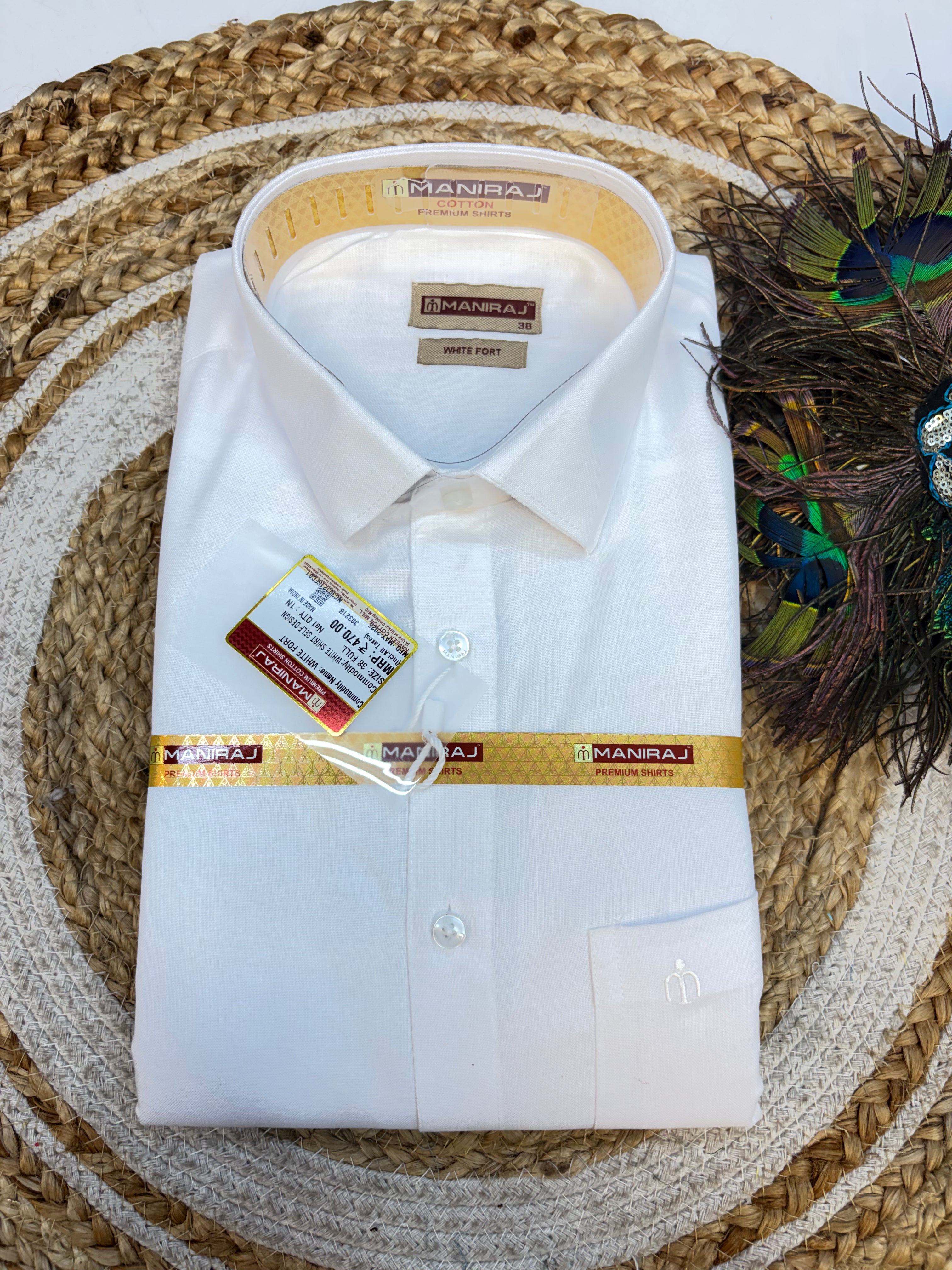 Maniraj White Shirt Full Sleeve (KCWS03)